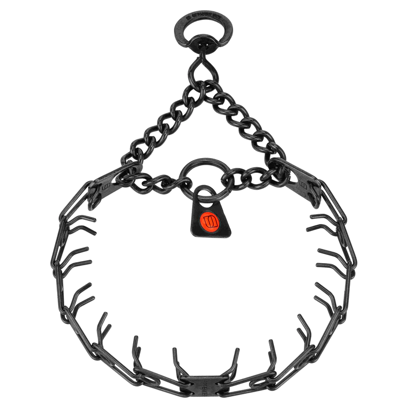 Herm Sprenger MICRO Black Stainless Steel Training Collar with Swivel D ring 1.5mm 32cm (13in)
